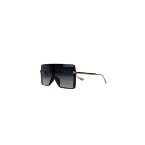 JET BLACK OVERSIZED LUXURY WOMEN'S SUNGLASSES WITH CASE