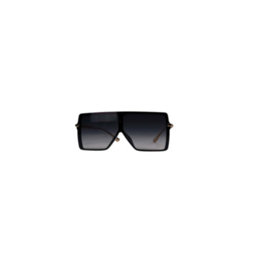 JET BLACK OVERSIZED LUXURY WOMEN'S SUNGLASSES WITH CASE