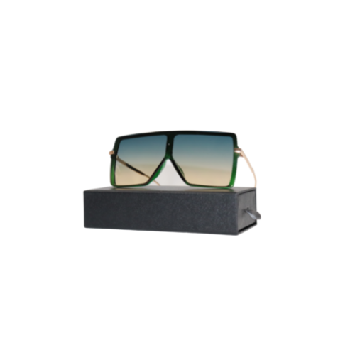 EMERALD GREEN OVERSIZED LUXURY WOMEN'S SUNGLASSES WITH CASE