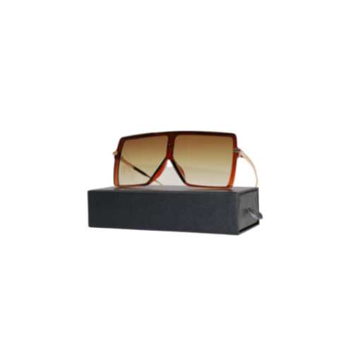 SIENNA BROWN OVERSIZED LUXURY WOMEN'S SUNGLASSES WITH CASE