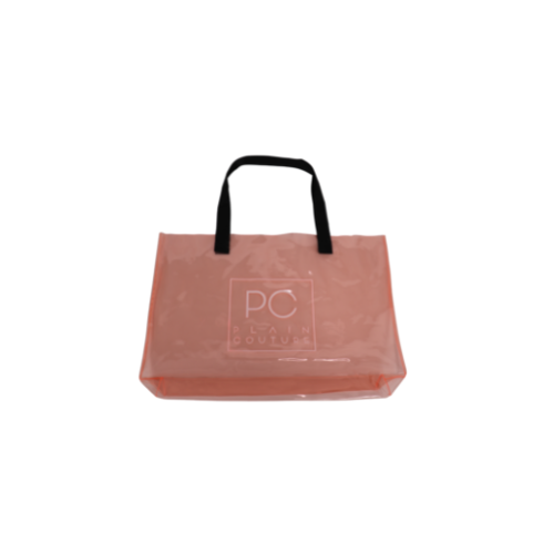 LIGHT ORANGE TRANSPARENT PVC CARRIER BAG